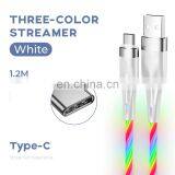 JOYROOM 2.4A Flowing Led Data Cable Charging Line for Iphone, Usb Cable Type-c Fast Charging Cable thumbnail-2