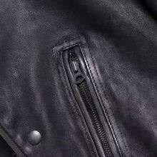 HOT SALE 2021 NEW FASHION MEN'S WASHED BASEBALL GENUINE SHEEPSKIN LEATHER JACKET thumbnail-5