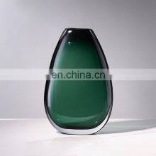 China Manufacturer Cheap Designer Desktop Decoration Green Art Small Flower Glass Vase thumbnail-2