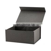 Wholesale Rigid Cardboard Luxury Product Packaging Magnetic Grey Color Gift Present Box thumbnail-5