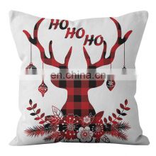 Affordable Price Customized Luxury Red White Case New Year Decorative Christmas Pillow Cover