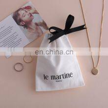 PandaSew 11x8cm Cotton Canvas Jewelry Packaging Bag Jewelry Pouch With Custom Logo thumbnail-1