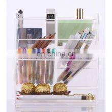 Clear Acrylic Pencil Holder Pen Holder for Office School Desk Organizer