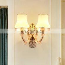 Low Price Wholesale European Luxury Double Arm Wall Lamp Golden Classic Living Room Sofa Background Modern Bedroom Wall Lamp thumbnail-3