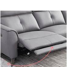New Italian Minimalist Leather Leather Art Functional Sofa Living Room Simple Fashion L-Shaped Left And Right Corner Chaise Longue Sofa thumbnail-2