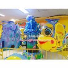 Guangdong Zhongshan Tai Le Tour Indoor and Outdoor Small and Medium-sized Playground Game Room Children's Rotating Small Aircraft Octopus Paul Blue Marine Theme Automatic Controlled Aircraft Rotating Lifting thumbnail-3