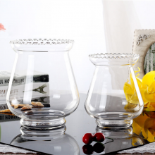 Clear Round Transparent Hydroponic Flower Glass Hyacinth Bud Vase for Home Decoration thumbnail-1