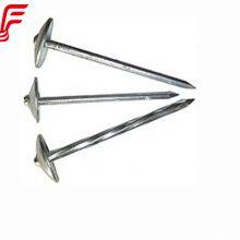 Galvanized 9G Steel Concrete Nails Umbrella Roofing Nails With Cap Smooth and Spiral Shank Types Iron Material thumbnail-3