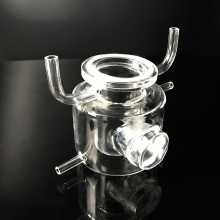 Quartz Glass Photocatalytic Reactor Transparent Polished Ozone Free Customizable Temperature Control H2/O2 CO2 Reduction thumbnail-3
