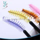 Curved disposable nylon makeup eyelash brushes with different color and style