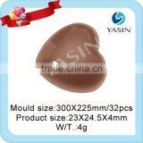 Hot Sale Heart Shaped Polycarbonate Chocolate Mould