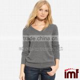 Cropped V-neck Cashmere Sweater ,Pullover