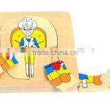 New Style Grandma & Grandpa 5 Layer Puzzle OEM Educational Wooden Kids Toys Puzzles MDD-1102 thumbnail-3