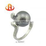 Hot Seller 925 Silver Rhotium Plated Pearl Jewelry Ring thumbnail-1
