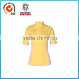 Fashion Light Yellow Rush Guard/Customized Printing Lycra Rush Guard/Rush Guard Long Sleeve