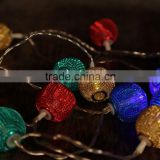 Xmas 10LED Colourful Mini Metal Ball Light Chain