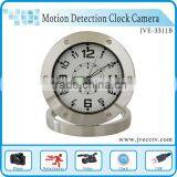 JVE-3311B Table Clock Vedio Dvr Camra Stainless Steel Alarm Clock Camera Motion Detection for Home Security thumbnail-1