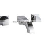 Double Handle Modern Wall-mounted Bathtub Shower Faucets thumbnail-1
