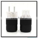 OEM/ODM Made Silver Plated Pure Copper European Hifi Power Audio Power Connectors thumbnail-2