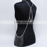 Gold And Silver Plated Long Necklace Fashionable Body Chain Jewelry thumbnail-3