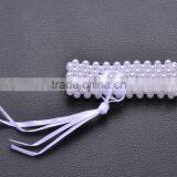 (M0865) 100pcs/lot Elastic Pearl Wedding Rhinestone Napkin Rings With Spacer,50mm Inner Size, Outer Size:55mm,pure White Pearl thumbnail-5