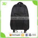 New Design Black Polyester Waterproof Travel Backpack Bag Trolley Luggage Quality Choice thumbnail-1