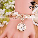 2016 Fashion Gold Charm Watch Bracelet,pearl Chain Wristwatch thumbnail-1