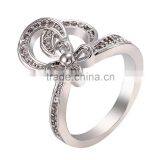 Vintage Small Gold Plated Flower Shaped Women Elegant Banquet Ring Inlay Zircon thumbnail-3