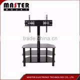 Lcd Tv Floor Stainless Steel And Glass Hotel Tv Stand thumbnail-4