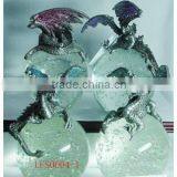 Metal Dragon With Crystal Ball