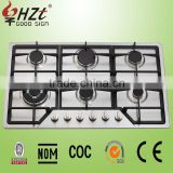 2016 Newly Stainless steel panel 6 Burner Gas Stove
