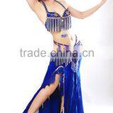 Wuchieal Hot Sexy Nice Ruffle Skirt for Ladies, Only One Side Slit Belly Dance Skirt With Golden Edges Finishing thumbnail-4