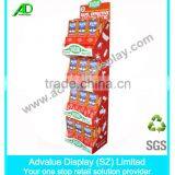 Shenzhen Factory Direct 4 Tier Corrugated Cardboard Sidekick Display