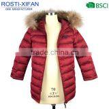 Duck Down Hooded Jacket With Detachable Raccoon Fur New Children Clothing 2016 Winter thumbnail-1