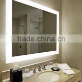 Hotel illuminated bathroom mirror with backlit light