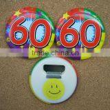 Round Shape Full Color Printing Easy Can Open Lid Tin Opener, Beer Bottle Opener