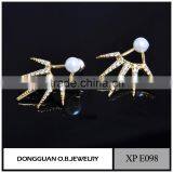 Dubai Gold Jewelry Earring 18k Gold White Gold Plated Stud Diamond Earring/ Pearl Earing thumbnail-2