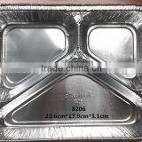 3 Compartments Aluminium Foil Food Containers