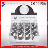 Glass Bottle With Plastic Sprinkle Seal 12 Glass Spice Jars With Display Box