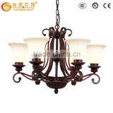 Modern Continental Antique Glass Chandelier, Creative Decorative Wrought Iron Chandelier thumbnail-2