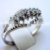 QCR059 CZ Silver Rings in Rhodium Plating,925 Sterling Silver Rings From Jewelry Manufacturer thumbnail-1