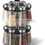 SINOGLASS Trade Assurance 12 Jars Glass Spice Display Rack thumbnail-1