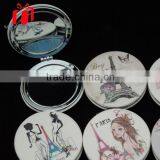 Red Crocodile Pu Leather Portable Foldable Cosmetic Mirror Compact Mirror