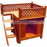 Custom Wooden Dog House With Balcony thumbnail-1