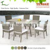 TG-8017 Grey Round Rattan Outdoor Furniture Wicker Dining Set for House thumbnail-1