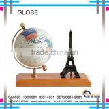 YGL1601-EFFEL Plastic Deskpot Globe With Wood Base thumbnail-1