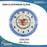 12' Neon Light Wall Clock thumbnail-3