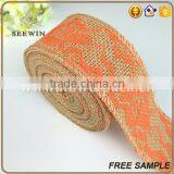 Royal Blue Chevron Burlap Ribbon for Wrapping thumbnail-4