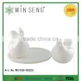 Salt And Pepper Shaker Salt Pepper Bottle With Holder Set Ceramic Crafts thumbnail-2