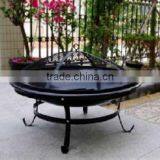 OUTDOOR FIREPIT 30INCH BLACK ENAMEL FINISH WITH POKER thumbnail-1